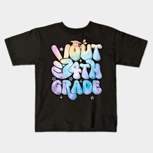 Peace Out 4Th Grade Tie Dye Graduation Last Day Of School Kids T-Shirt